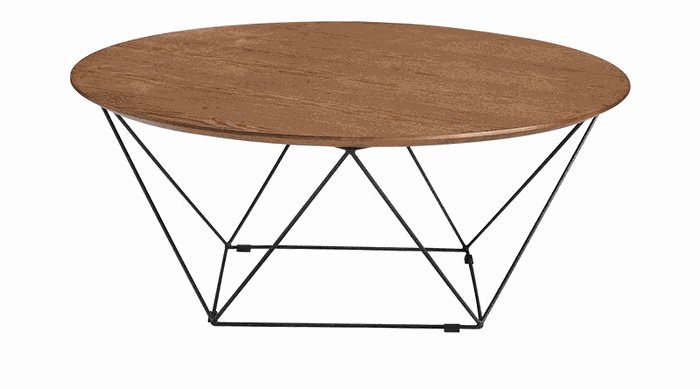 TM-CL-104 coffee & side table legs — ⌀ 1050 * 400 mm Solid Rod: 8 mm · sand black