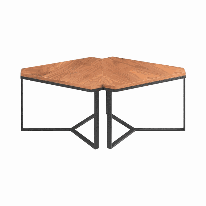 TM-CL-105 coffee & side table legs — 1020 * 80 * 395 mm · bar 30 * 8 mm · matte black