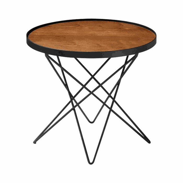 TM-CL-111 coffee & side table legs — ⌀ 500 * 450 mm · bar 25 * 3 mm / / 8 Solid Rod · sand black