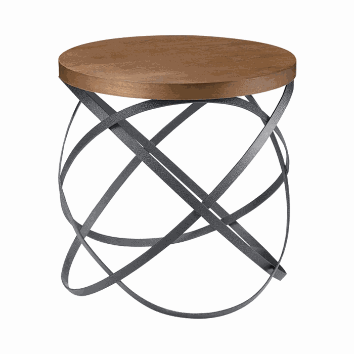 TM-CL-112 coffee & side table legs — ⌀ 600 * 610 mm Solid Stee: 25 * 5 mm · sand black