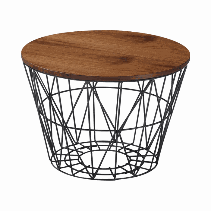 TM-CL-113 coffee & side table legs — ⌀ 610 * 420 mm Solid Rod: 6 mm · sand black