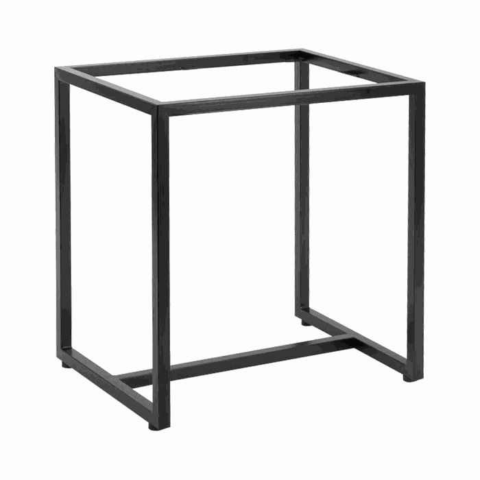 TM-CL-117 coffee & side table legs — 450 * 600 mm · tube 25 * 25 * 1.5 mm · matte black