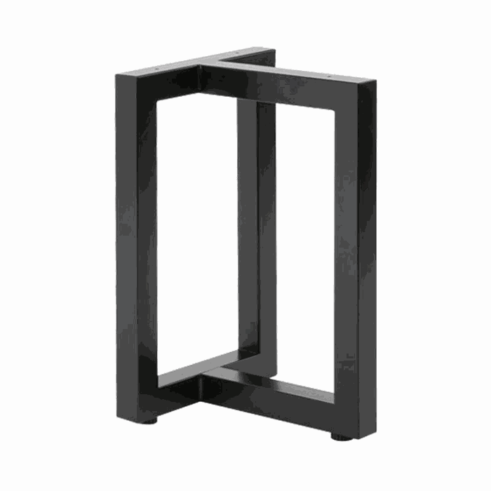 TM-CL-118 coffee & side table legs — W580*H680mm · tube 60*40*1.5mm · matte black