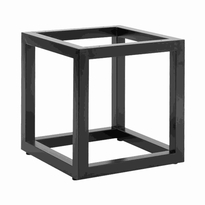 TM-CL-120 coffee & side table legs — L450*W430*H430mm · tube 40*40*1.5mm · matte black
