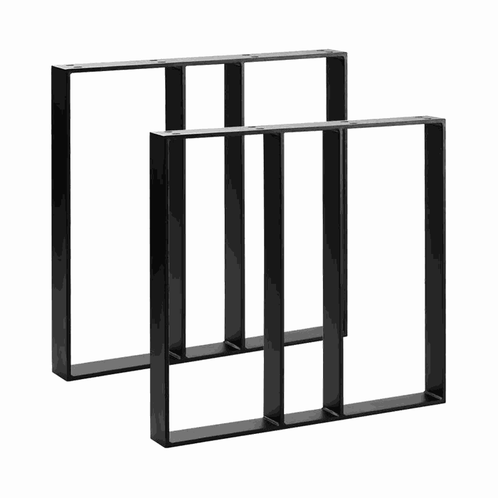 TM-DL-101 dining & desk legs — W 760 * H 720 mm · bar 80 * 8 mm · matte black