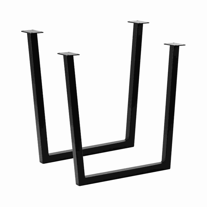 TM-DL-103 dining & desk legs — 700 / 585 * 695 mm · tube 40 * 40 * 2 mm · matte black