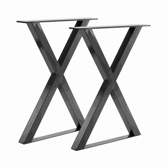 TM-DL-111 dining & desk legs — W 550 / 590 * H 710 mm · tube 50 * 50 * 1.5 · matte black