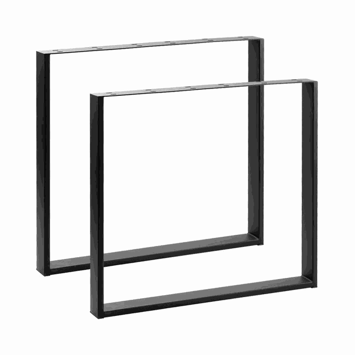 TM-DL-114 dining & desk legs — W 680 * H 720 mm · tube 80 * 20 * 1.5 mm · matte black