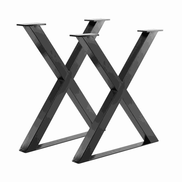 TM-DL-116 dining & desk legs — W 680 * H 710 mm · tube 60 * 60 * 1.5 mm · matte black