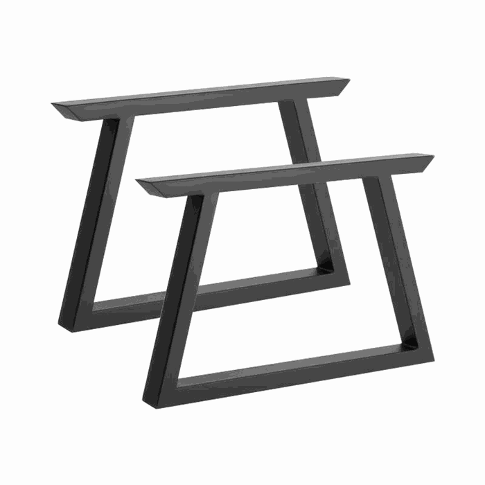 TM-DL-118 dining & desk legs — W 580 * H 400 mm · tube 60 * 30 * 1.5 mm · matte black
