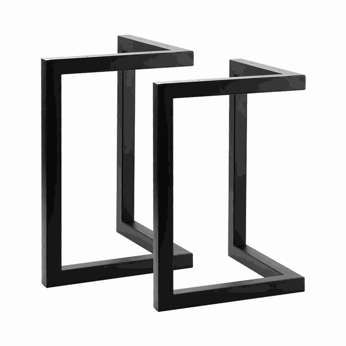 TM-DL-122 dining & desk legs — 700 * 500 * 720 mm · tube 50 * 50 * 1.5 mm · matte black