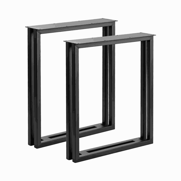 TM-DL-129 dining & desk legs — L 600 * W 90 * H 710 mm · tube 30 * 30 * 1.5 mm · matte black