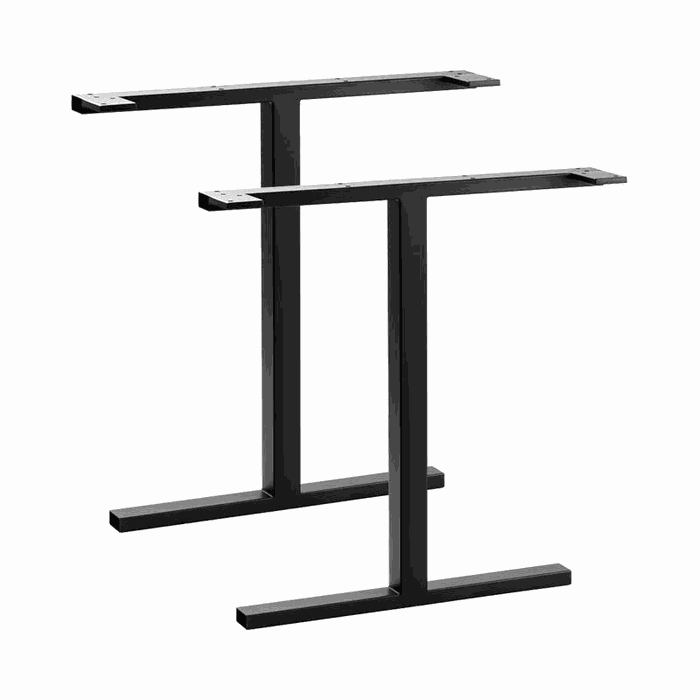 TM-DL-131 dining & desk legs — W 550 / 590 * H 710 mm · tube 50 * 50 * 1.5 · matte black