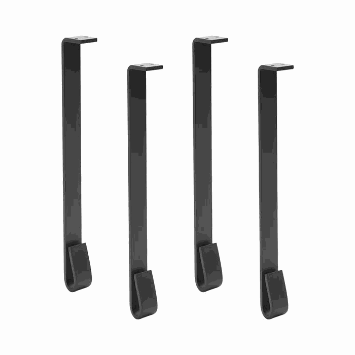 TM-DL-134 dining & desk legs — H 406 mm · bar 38 * 6 mm · matte black