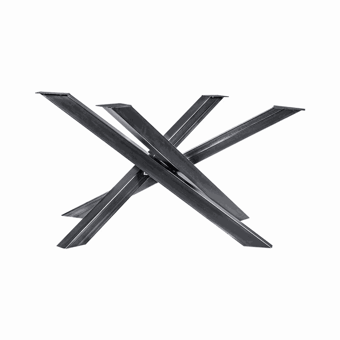 TM-SF-101 spider & trestle frames — L 1200 * W 1200 * H 720 mm · tube 80 * 60 * 1.5 mm · matte black