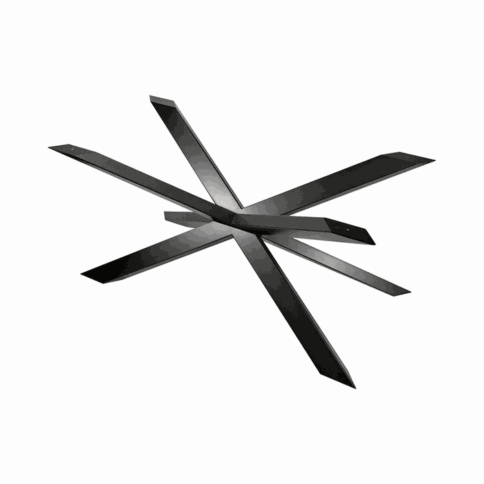 TM-SF-106 spider & trestle frames — L 1500 * W 720 * H 720 mm · tube 80 * 60 * 1.5 mm · matte black