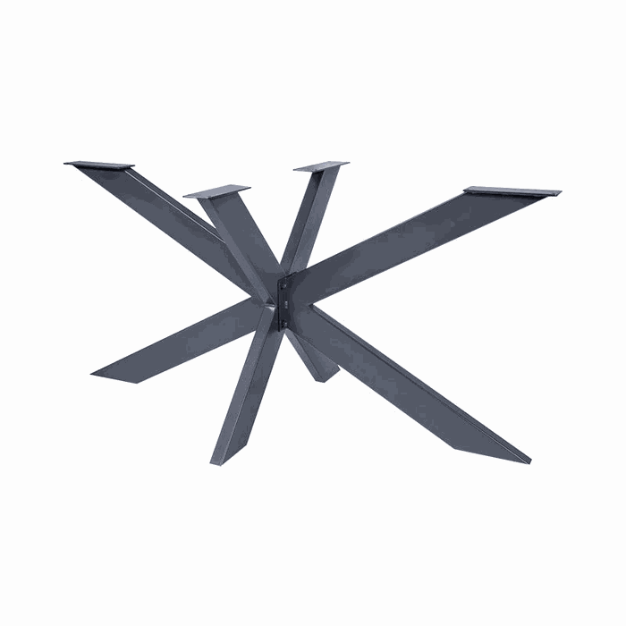 TM-SF-107 spider & trestle frames — L 1500 * W 830 * H 720 mm · tube 70 * 70 * 1.5mm · matte black