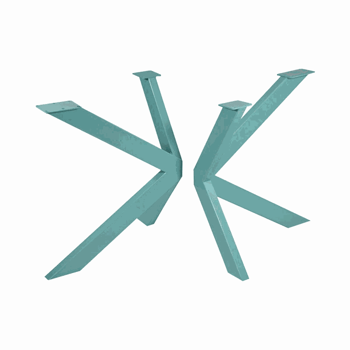 TM-SF-112 spider & trestle frames — L 640 * W 310 * H 720 mm · tube 80 * 40 * 1.5 mm · blue