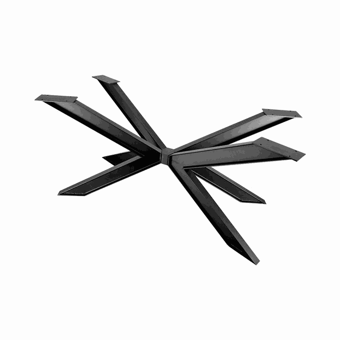 TM-SF-113 spider & trestle frames — L 1460 * W 680 * H710 mm · tube 100*50*1.5mm · matte black
