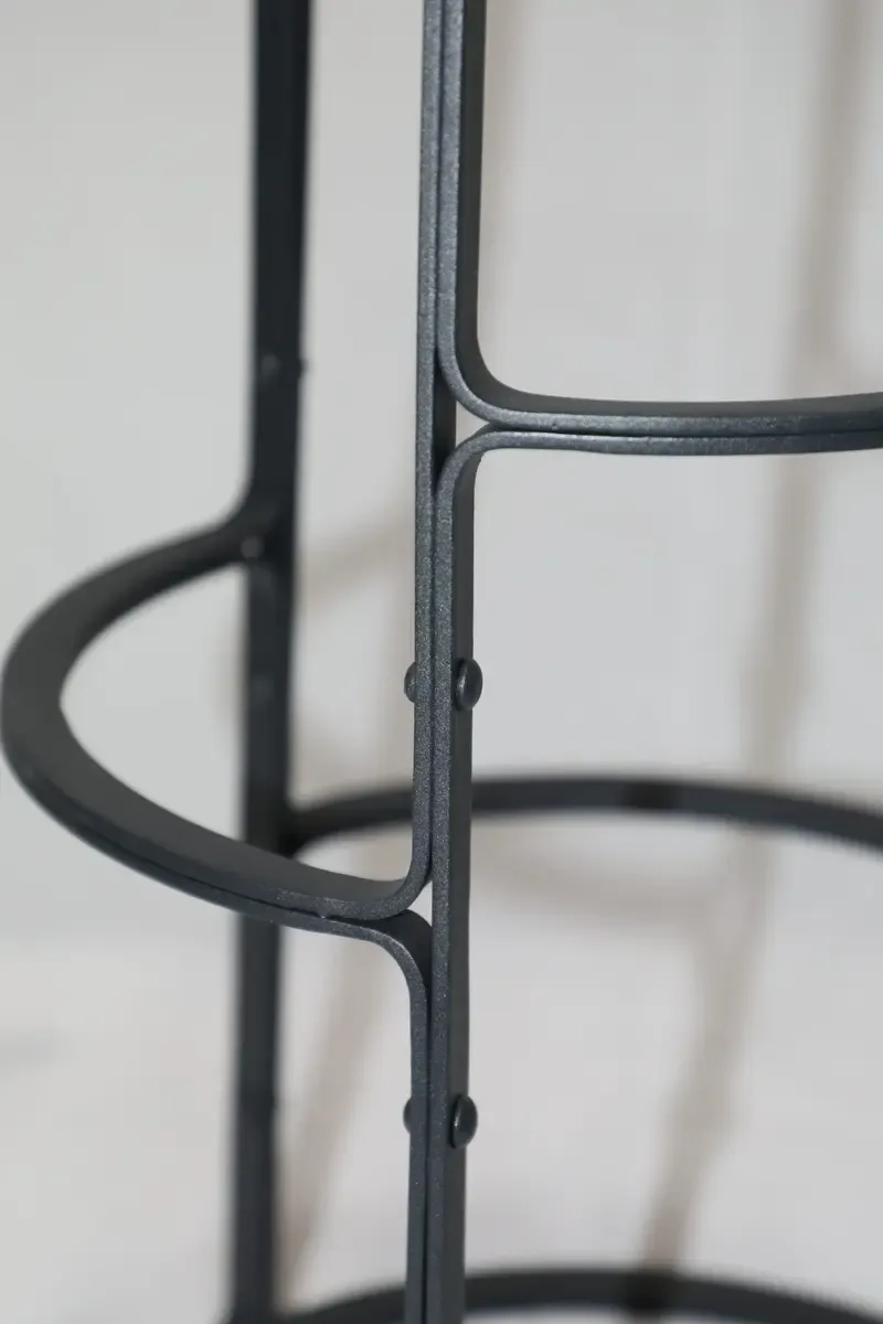 Detail of the foot ring where it meets the leg, with the joint dressed smooth
