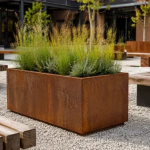 corten-planter-landscape-1200 Corten weathering-steel landscape planter, 1200 mm, TrussMetal