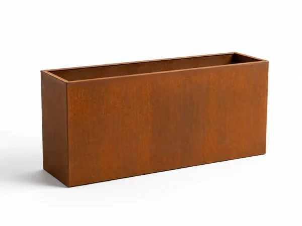 Corten weathering-steel trough planter, 900 mm, TrussMetal